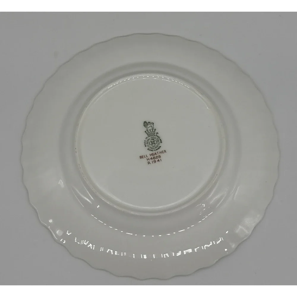 Royal Doulton Bell Heather H4828 Bone China Salad Plate Scalloped 8 Inch England